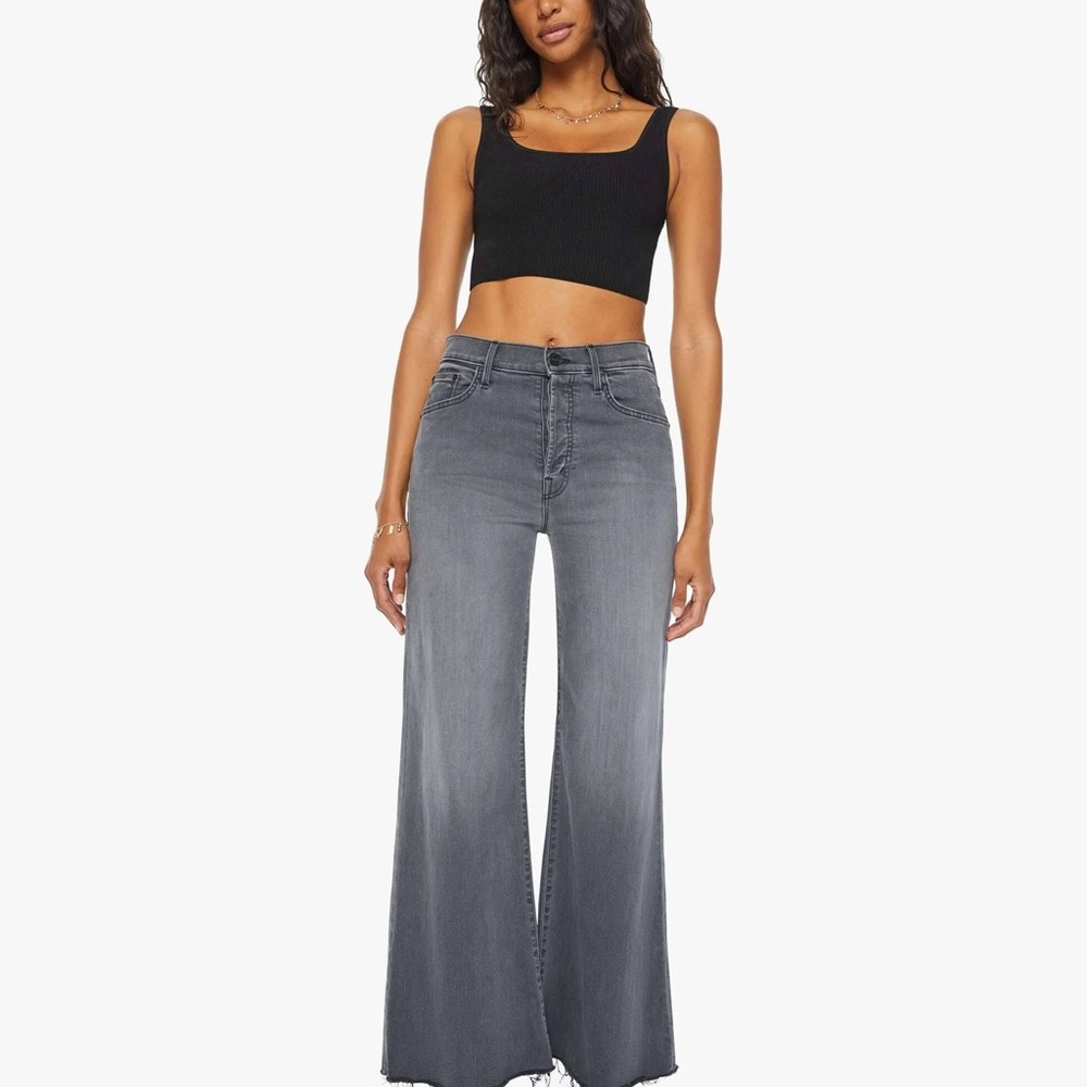 MOTHER- Tomcat Roller High Rise Fray Hem Jeans in Dancing In The Moonlight - Picture 2 of 7